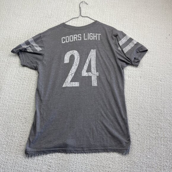 Coors Light Shirt Mens Large Gray Logo Beer Graphic Tee Football Heather Casual - Picture 11 of 15